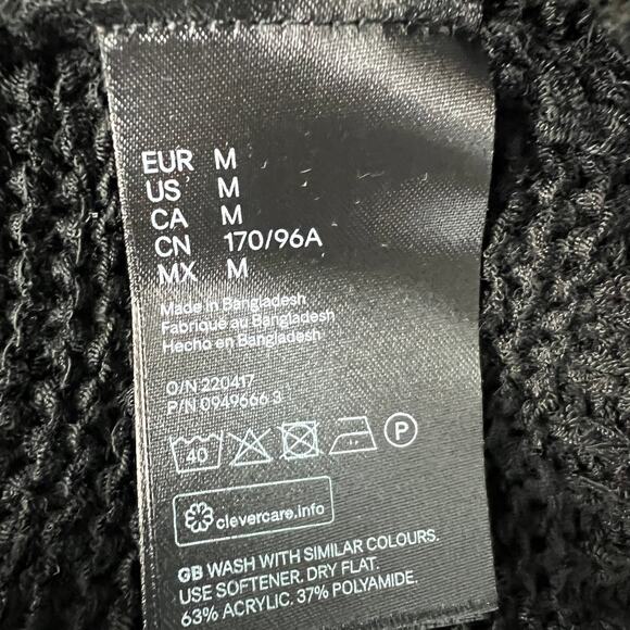 H&M Long Length Tunic Sweater Womens M Casual Workwear Mob Wife Contemporary - Picture 7 of 9